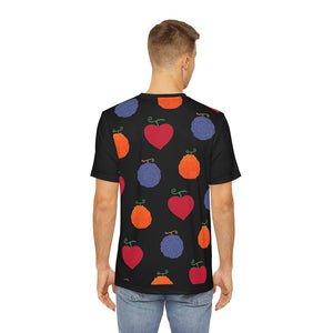 Devil Fruits All Over Brushed One Piece Pattern T-Shirt