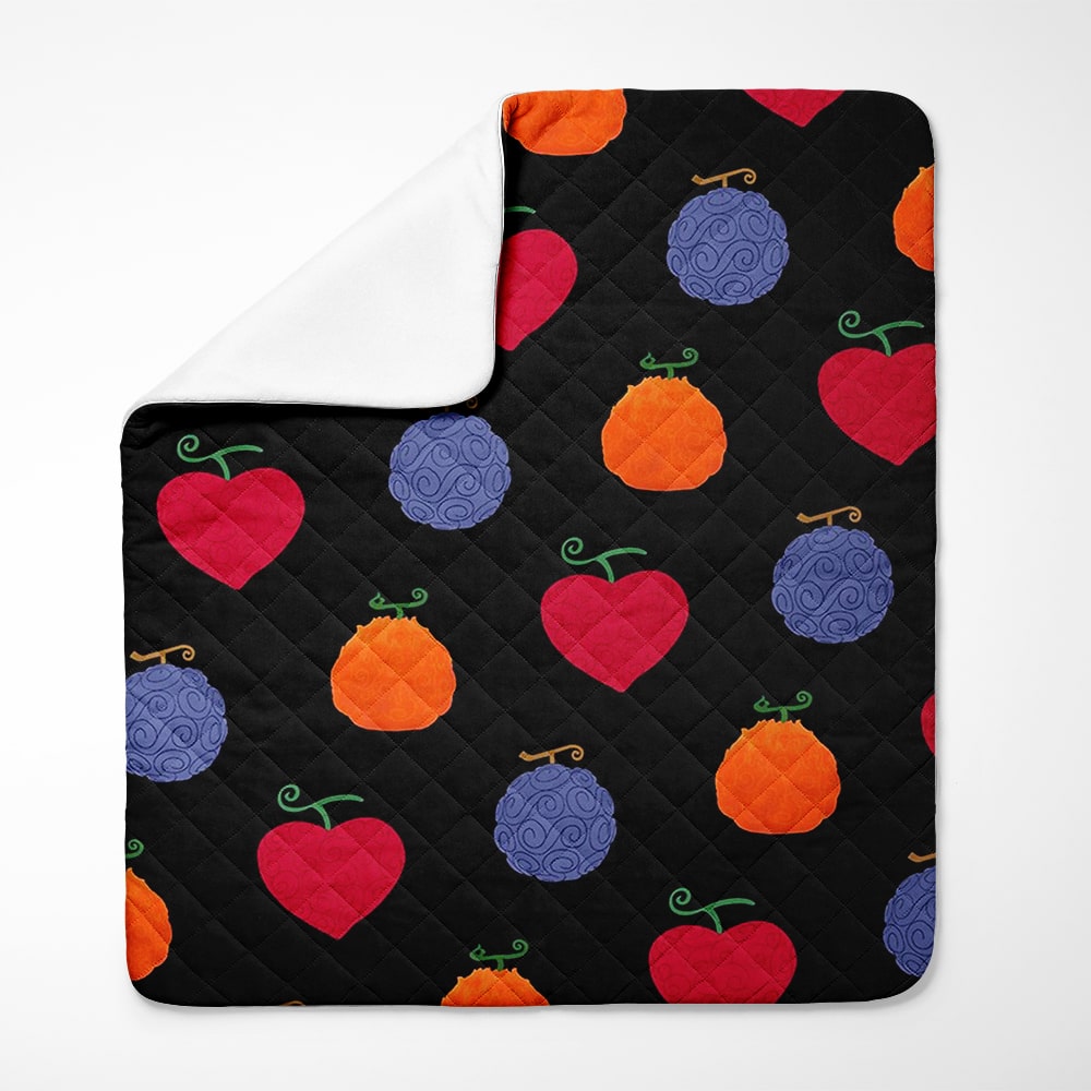 Devil Fruits All Over Brushed One Piece Quilted Blanket Set