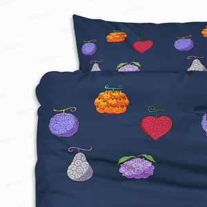 One Piece Devil Fruits Brushed All Over Pattern Duvet Cover Bedding