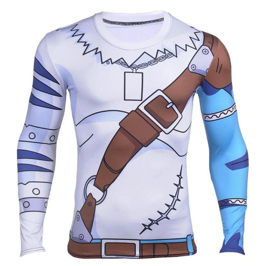 Digimon Cool White 3D Printed Digimon Long Sleeve Shirt