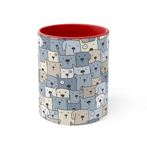 Dogs seamless Pattern  Accent Coffee Mug