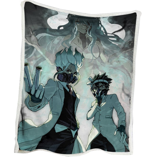 Dr Stone Death Green Lab Cool Dr Stone Blanket