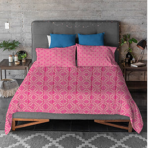 Nezuko Chan Pink Floral Demon Slayer Comforter Set