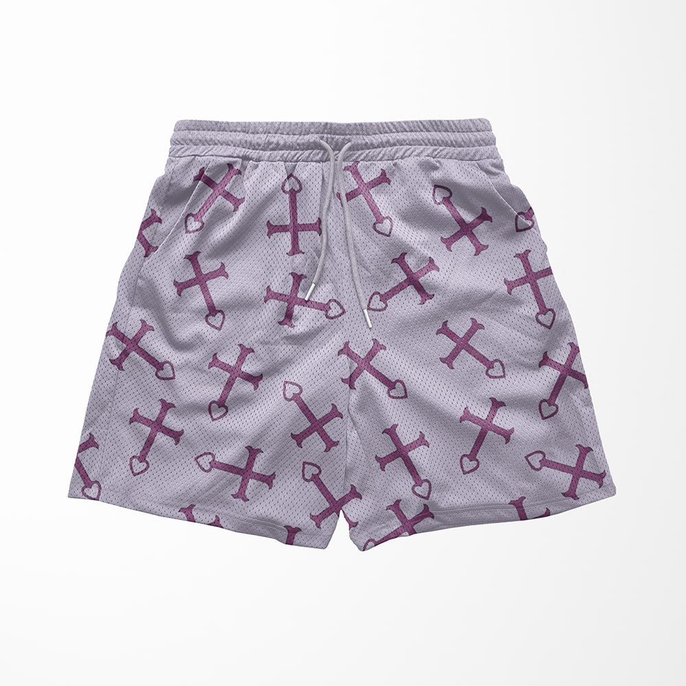 Erza Scarlet Pattern Fairy Tail Mesh shorts