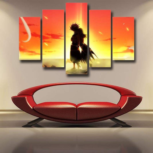 Fairy Tail Canvas 3D Printed Lucy & Natsu Shadow