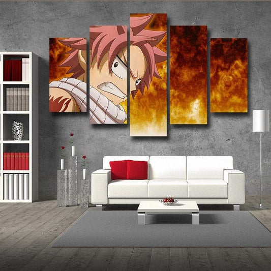 Fairy Tail Canvas 3D Printed Natsu Face