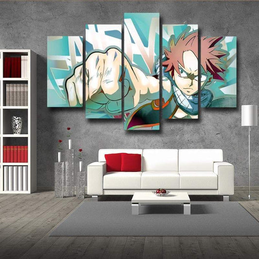 Fairy Tail Canvas 3D Printed Natsu Punch