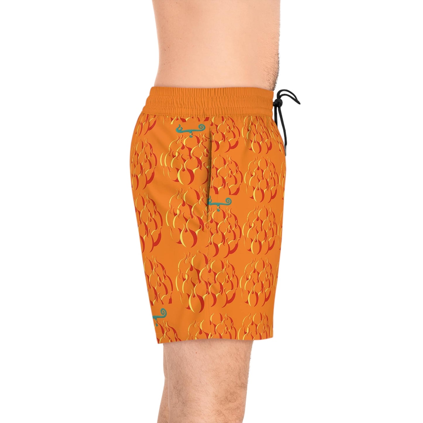 Fire Fist Ace Mera Mera Devil Fruit Pattern One piece Swim Shorts
