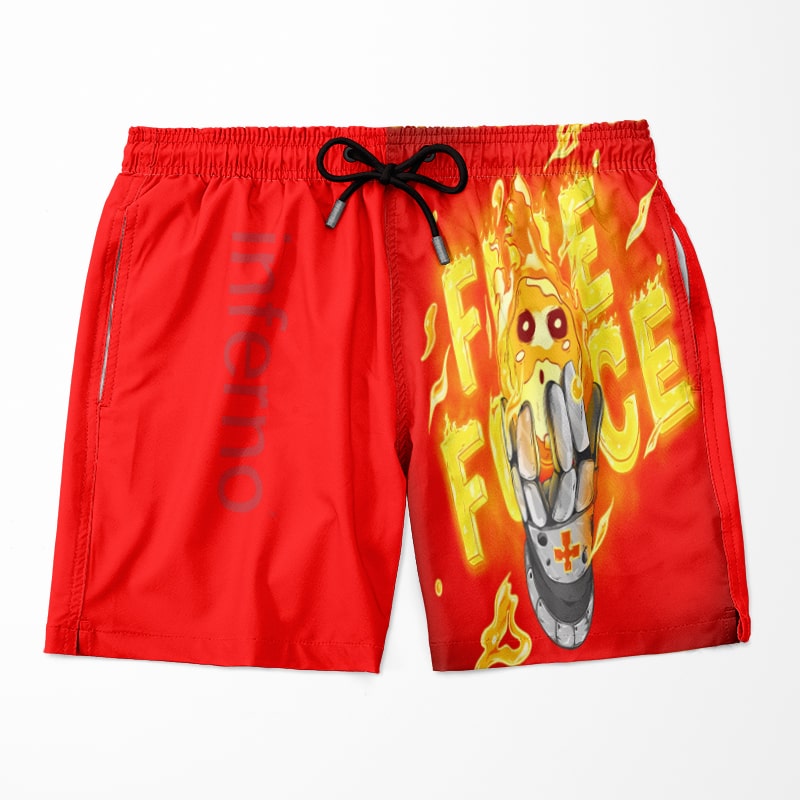Enen no Shouboutai Iron Owls Modern Pattern Stitched Fire Force Anime Shorts
