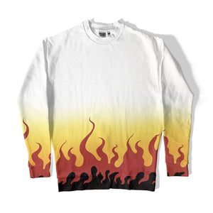 Rengoku Flame Pillar Pattern Demon Slayer Sweatshirt