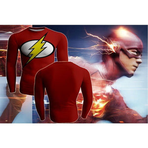 Flash Costume Red 3D Printed Long Sleeve Shirt - Anime Wise