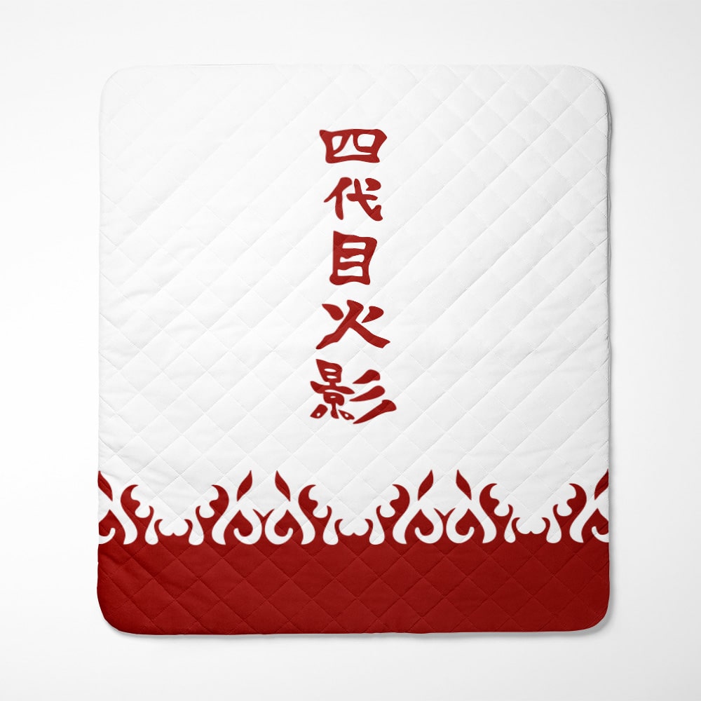 Naruto Minato Namikaze 4th Hokage Pattern Bedspread Quilt Set