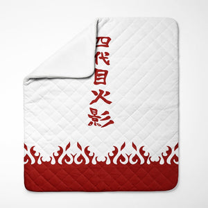 Naruto Minato Namikaze 4th Hokage Pattern Bedspread Quilt Set