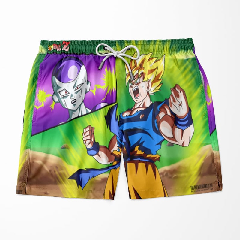 Frieza Goku Fun Face Up Dragon Ball Swim Trunks