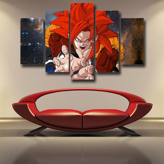 Gogeta SSJ4 3D Printed Anime Canvas
