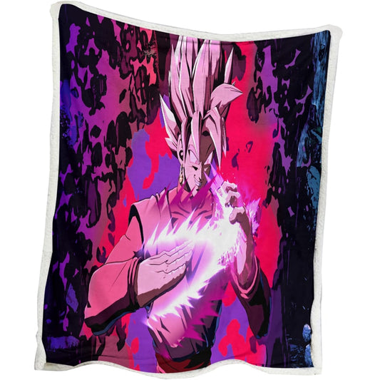 Dragon Ball Goku Crimson Black Asteroids Blanket