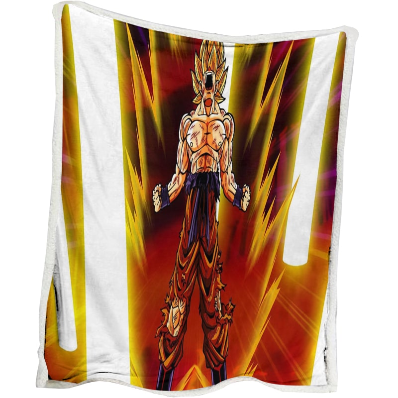 Dragon Ball Goku Super Saiyan Burn Blanket