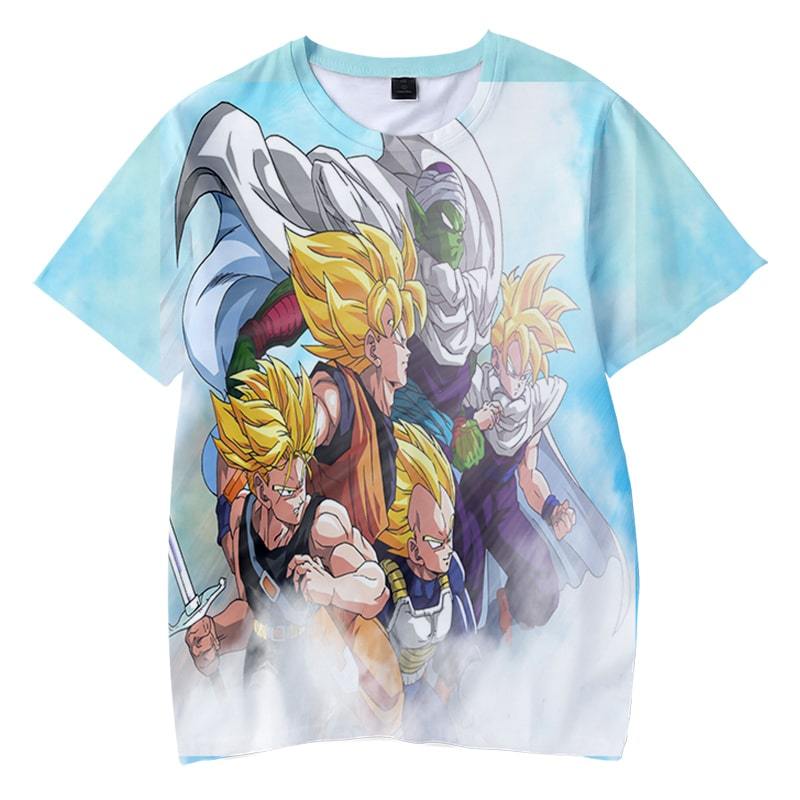 Goku Super Saiyan Party Sky Brushed Dragon Ball Z T-Shirt