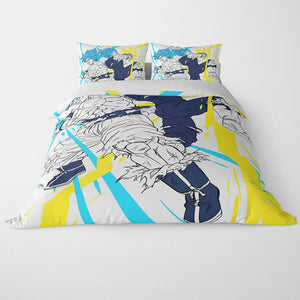 Dragon Ball Duvet Cover Set - Goku Vegeta Super Saiyan Team Bedding