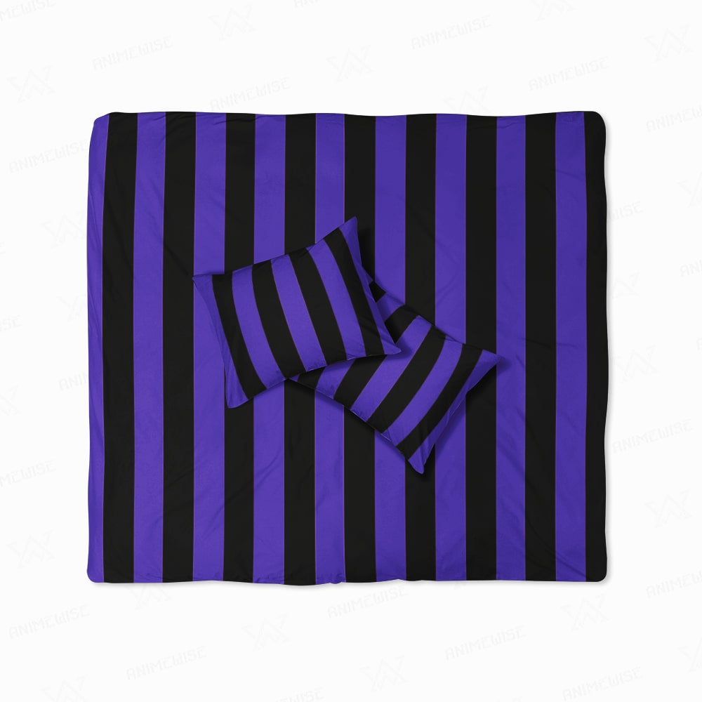 Goth School Stripes Duvet Cover Bedding