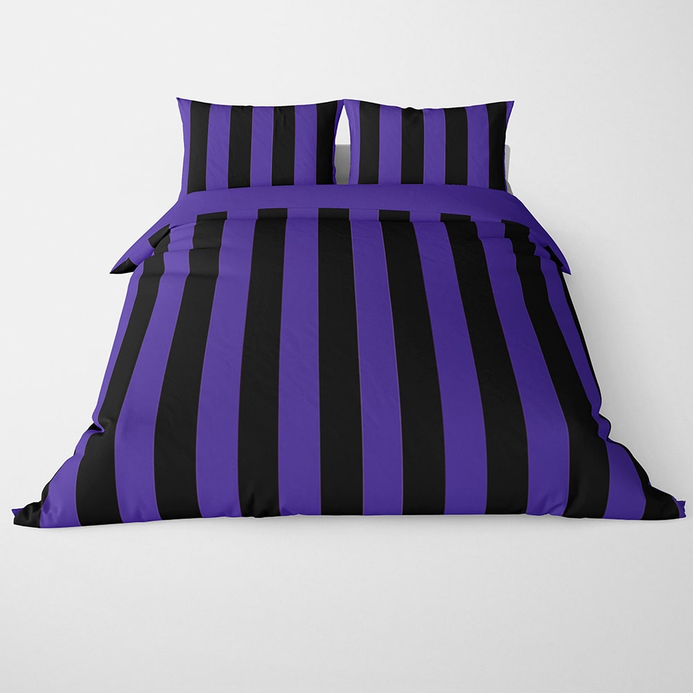 Goth School Stripes Duvet Cover Bedding