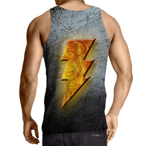 Shazam Grey Bolt 3D Printed Shazam Tank Top - Anime Wise