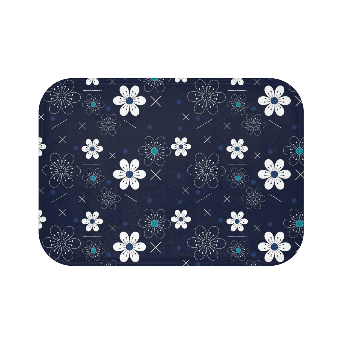 Grunge Floral Dream Space Soft Blend Bath Mat