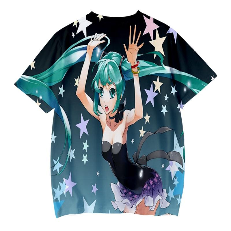 Hatsune Miku Lady In Stars Vocaloid 3D Printed T-Shirt
