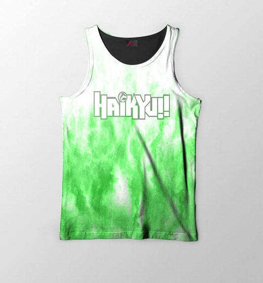 Haikyuu Green Splatter Abstract Premium Brushed Haikyuu Tank Top
