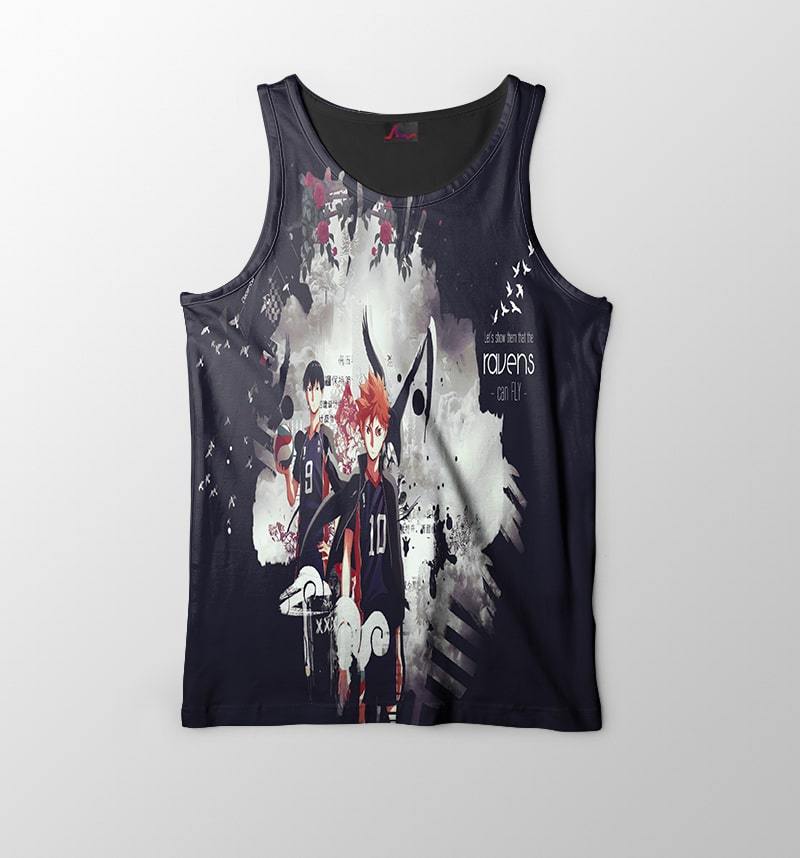 Haikyuu Ravens Can Fly Volleyball Haikyuu Tank Top