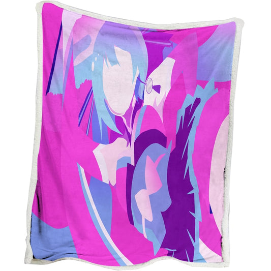 Hatsune Miku Abstract Art Paint Splatter Vocaloid Blanket