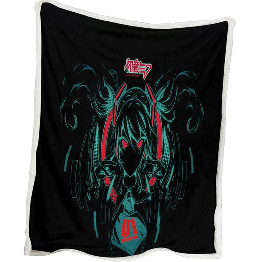 Hatsune Miku Electro Music DJ Vocaloid Blanket