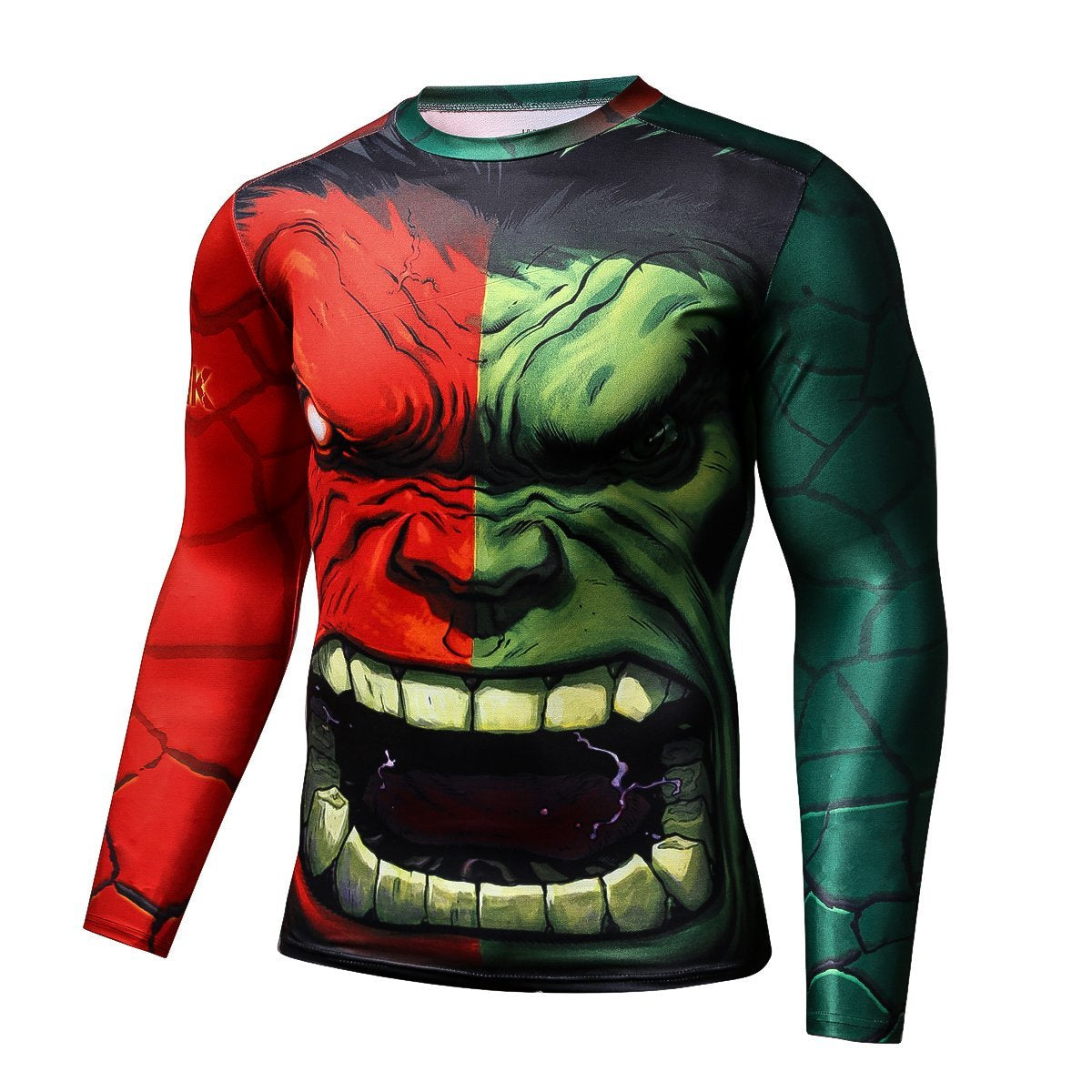 Hulk Cool Red And Green 3D Printed Hulk Long Sleeve Shirt