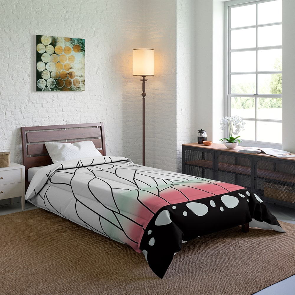 kochou Shinobu Hashira Pattern Demon Slayer Comforter Set