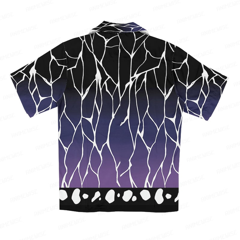 Buy Demon Slayer Shinobu Insect Pillar Dark Pattern Button Up Hawaiian Shirt