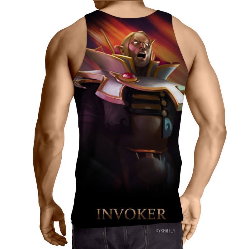 Invoker Black 3D Printed Invoker Tank Top - Anime Wise
