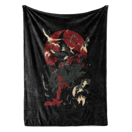 Uchiha Itachi Genjutsu Crow Style Naruto Blanket
