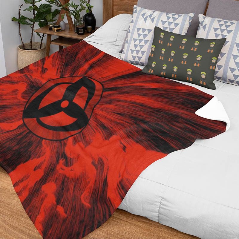 Itachi Uchiha Sharingan Embossed Naruto Throw Blanket-Blanket-Blanket,Itachi Uchiha,Naruto,Naruto Blanket,Naruto Shippuden