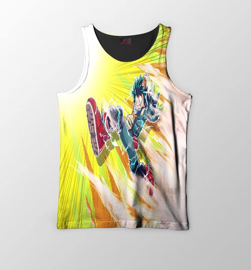 My Hero Academia Izuku Midoriya Flash Run BNHA Tank Top