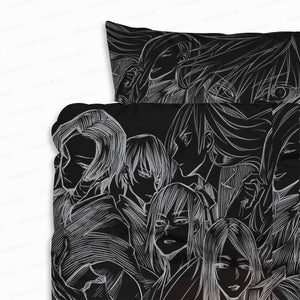 Jujutsu Anime Sketch Duvet Cover Set Bedding