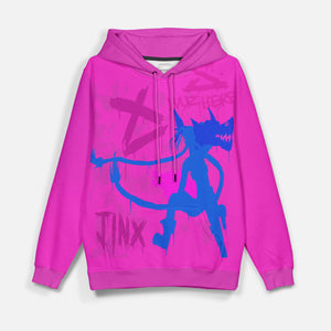 Jinx Abstract art Graffiti Arcane Pullover Hoodie