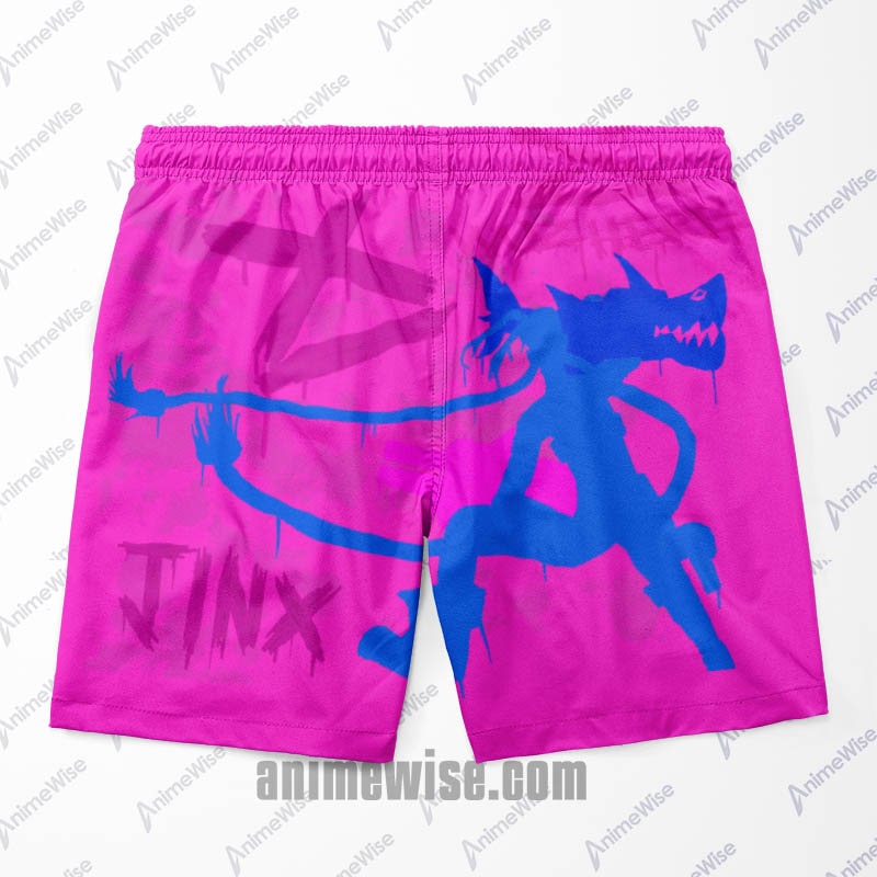 Jinx LOL Abstract art Graffiti Arcane Shorts