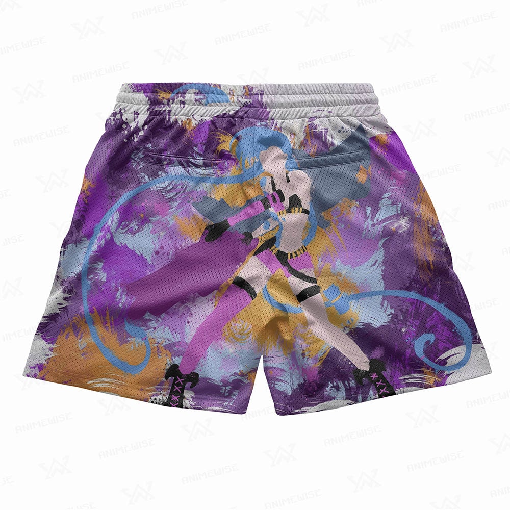 Jinx League of Legends Arcane Mesh shorts