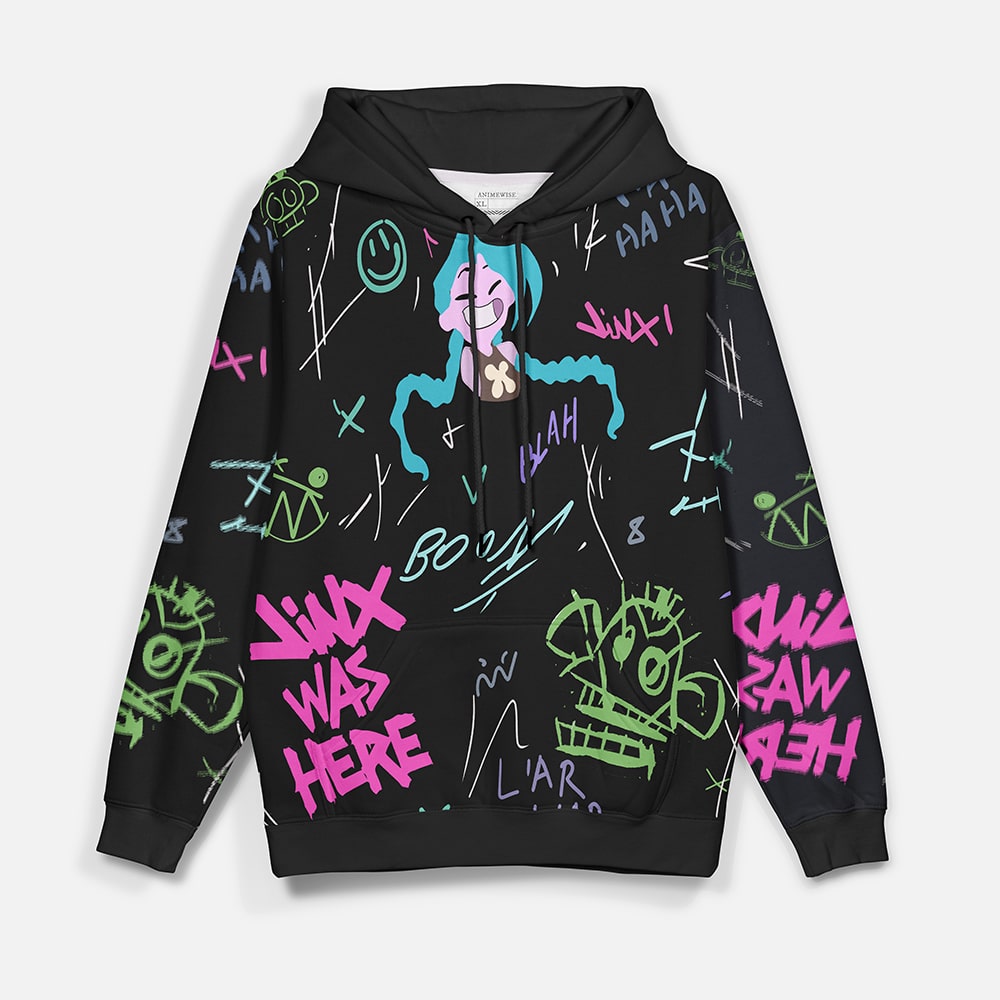 Jinx Graffiti Arcane Pullover Hoodie