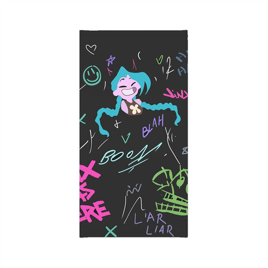 Jinx Was Here Graffit Neck Gaiter Bandana Scarf
