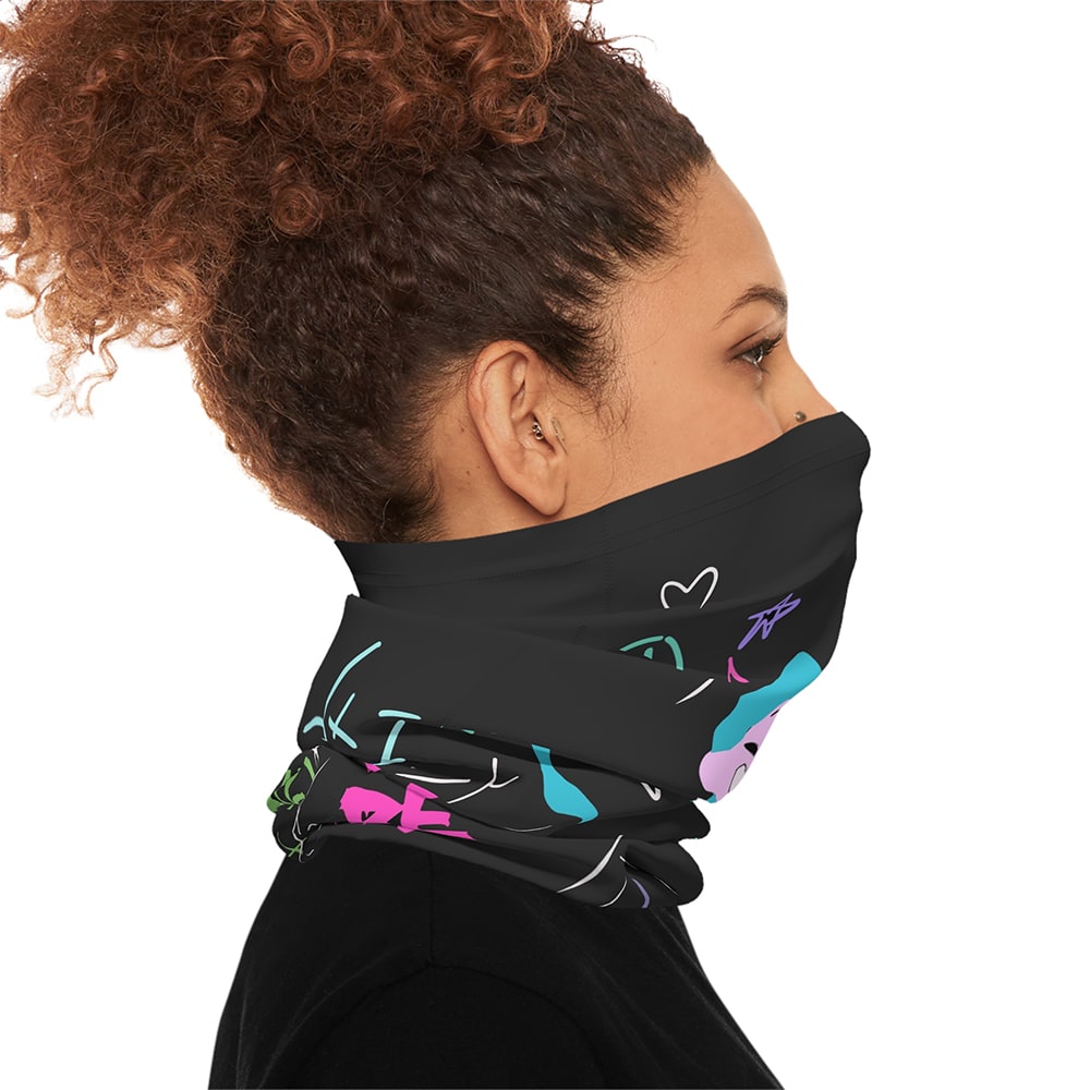 Jinx Was Here Graffit Neck Gaiter Bandana Scarf