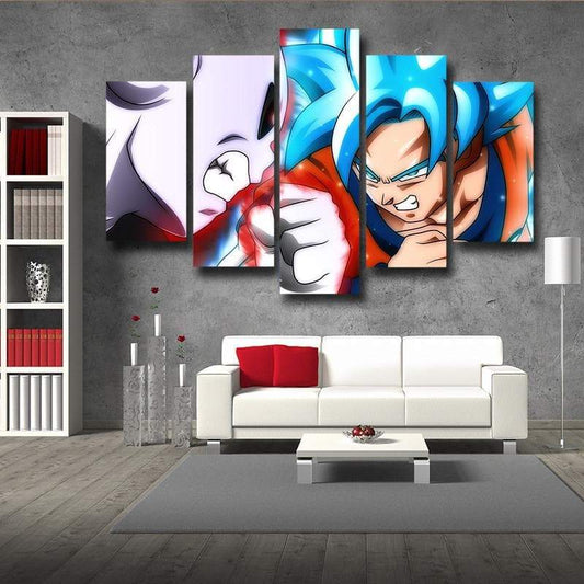 Jiren Vs Goku SSJ Blue GOD 3D Printed Goku Canvas