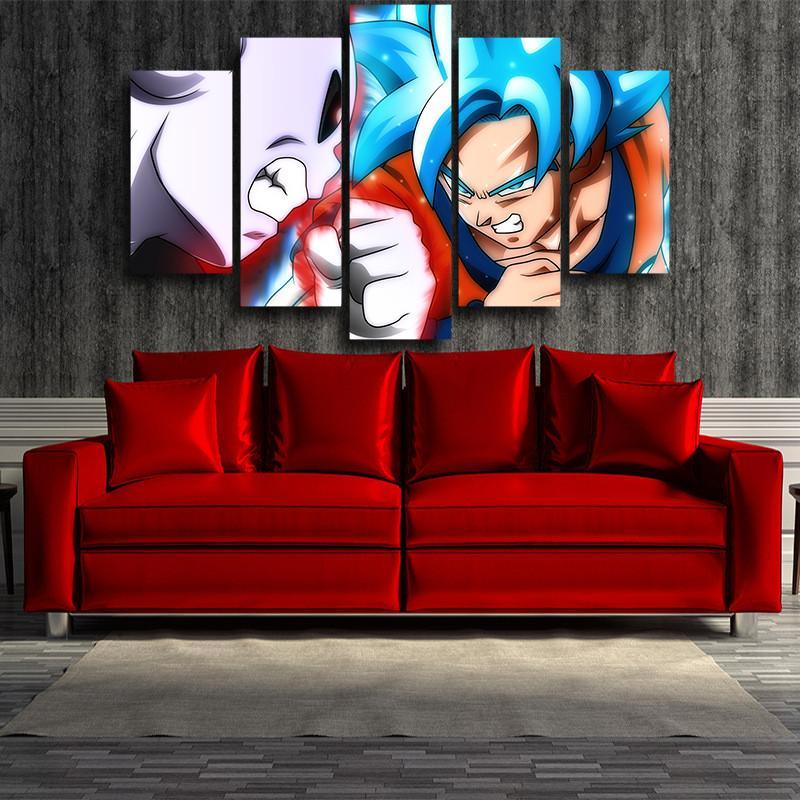 Jiren Vs Goku SSJ Blue GOD 3D Printed Goku Canvas