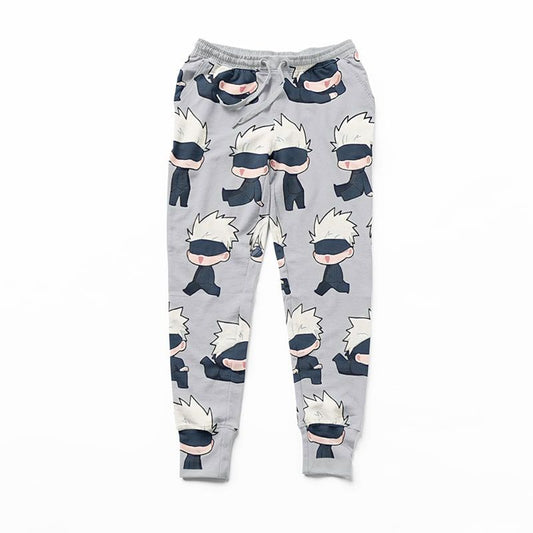 Jujtsu kaisen Chibi Art all Over Brushed Sweatpants Joggers-Joggers-Activewear,Joggers,Jujutsu Kaisen,Jujutsu Kaisen Joggers,Sweatpants