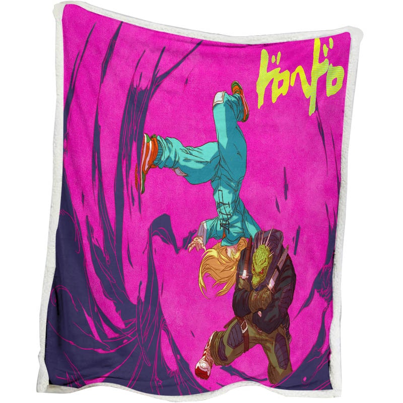 Dorohedoro Kaiman Nikaido Color Glow Brushed Blanket